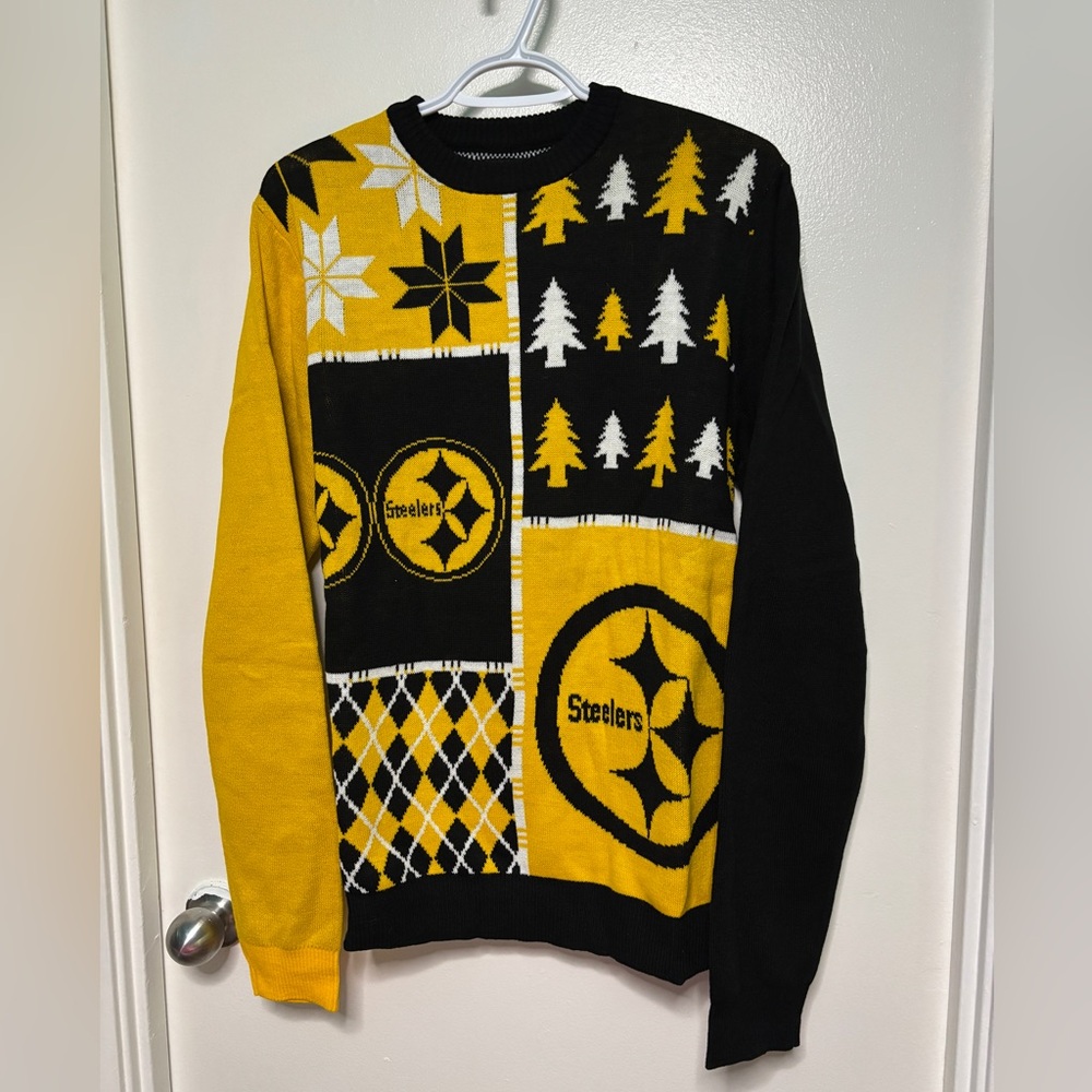 BNWT NFL PITTSBURGH STEELERS UGLY CHRISTMAS SWEATER